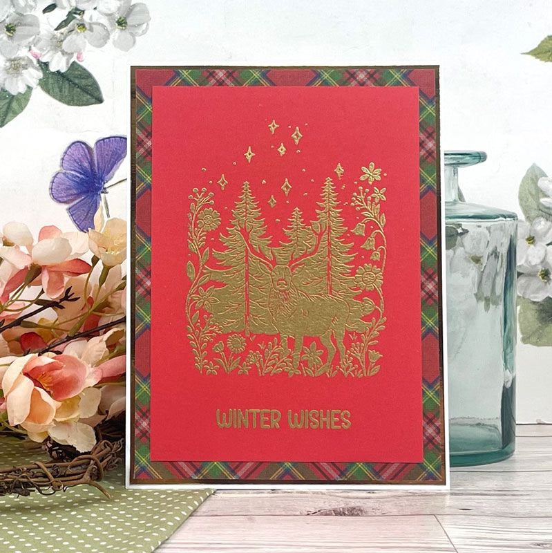 For the Love of Stamps - Etched Deer