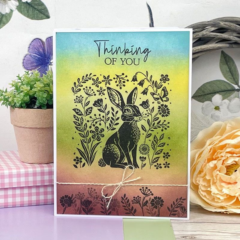 For the Love of Stamps - Etched Hare