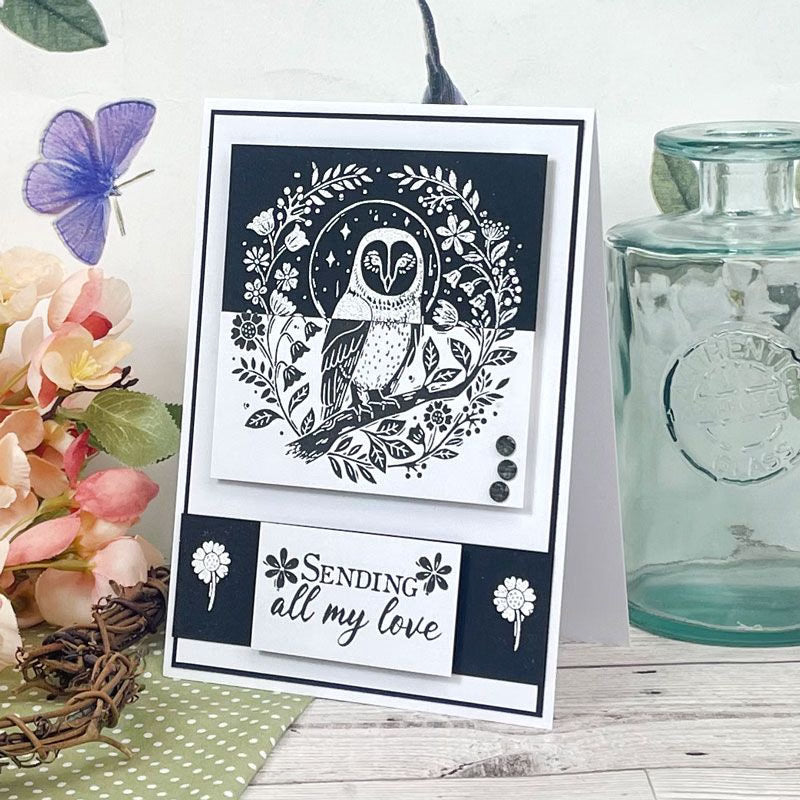 For the Love of Stamps - Etched Owl