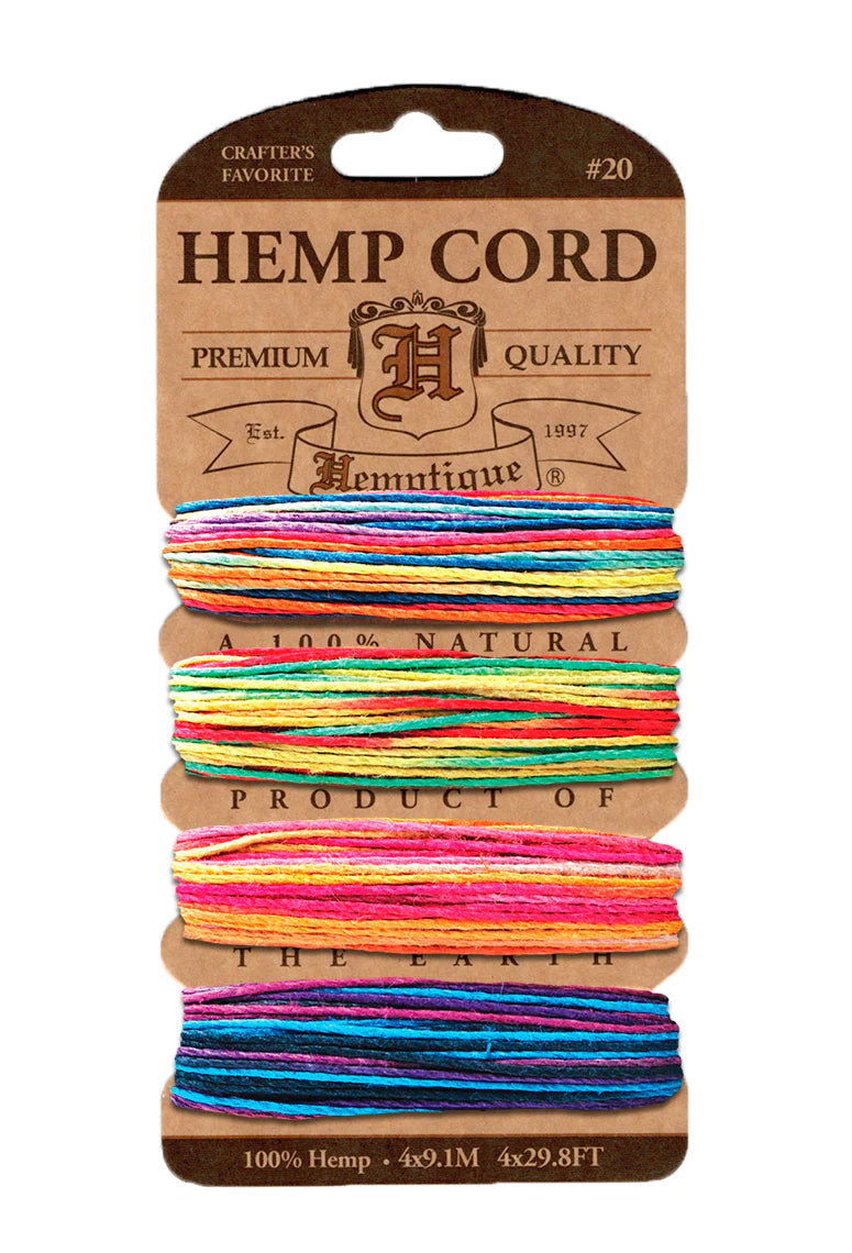 Hemptique #20 Variegated Hemp Cord Card Set - Variegated 3