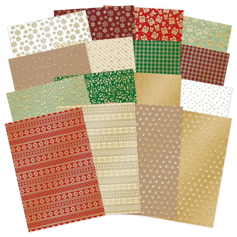 Beary Christmas Foiled Edge-to-Edge Cardstock