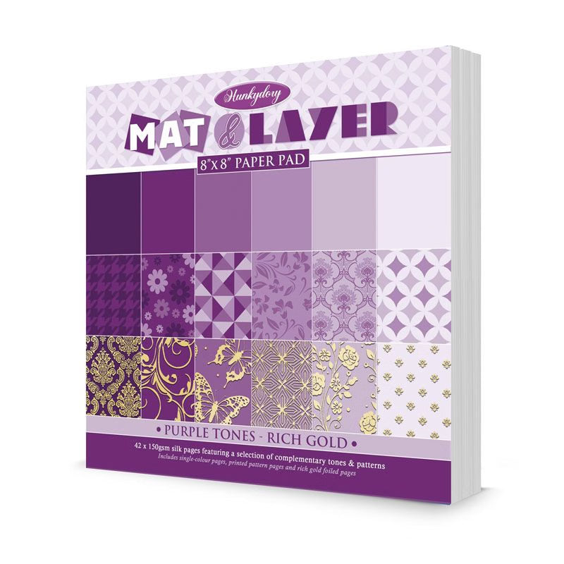 Mat & Layer Paper Pads - Purple Tones - Rich Gold
