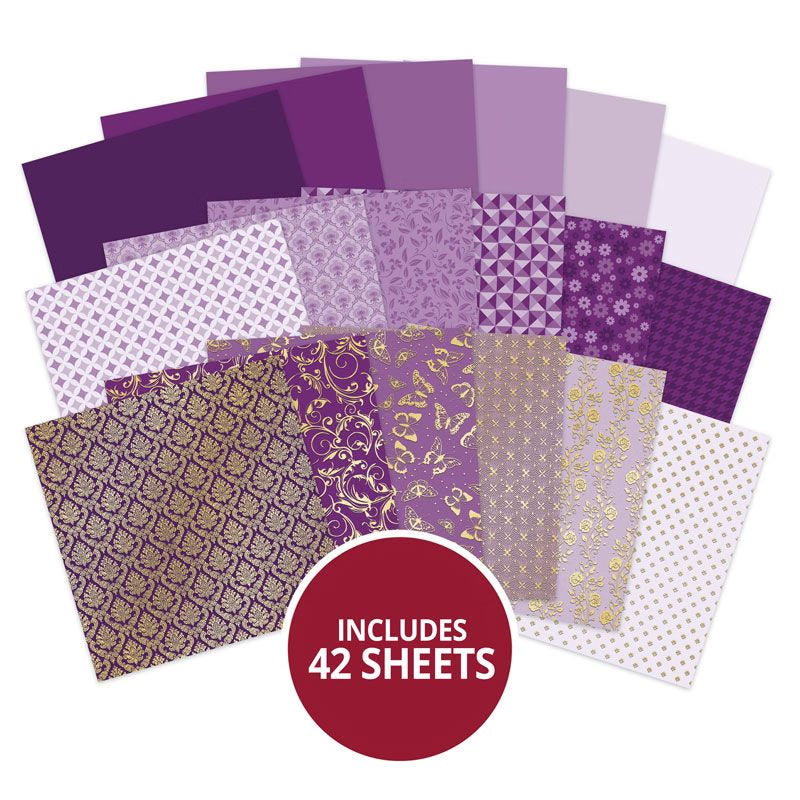 Mat & Layer Paper Pads - Purple Tones - Rich Gold