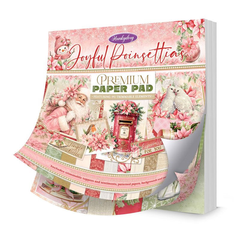 Premium Paper Pads - Joyful Poinsettias