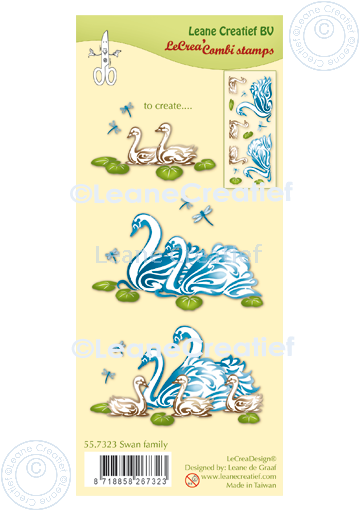 Lecreadesign Combi Clear Stamp Swan Family