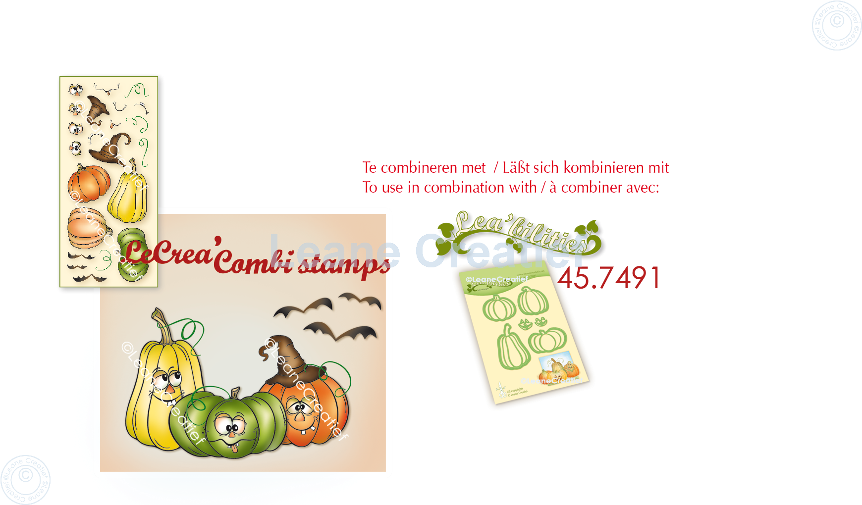 LeCreaDesign Combi Clear Stamp Pumpkins