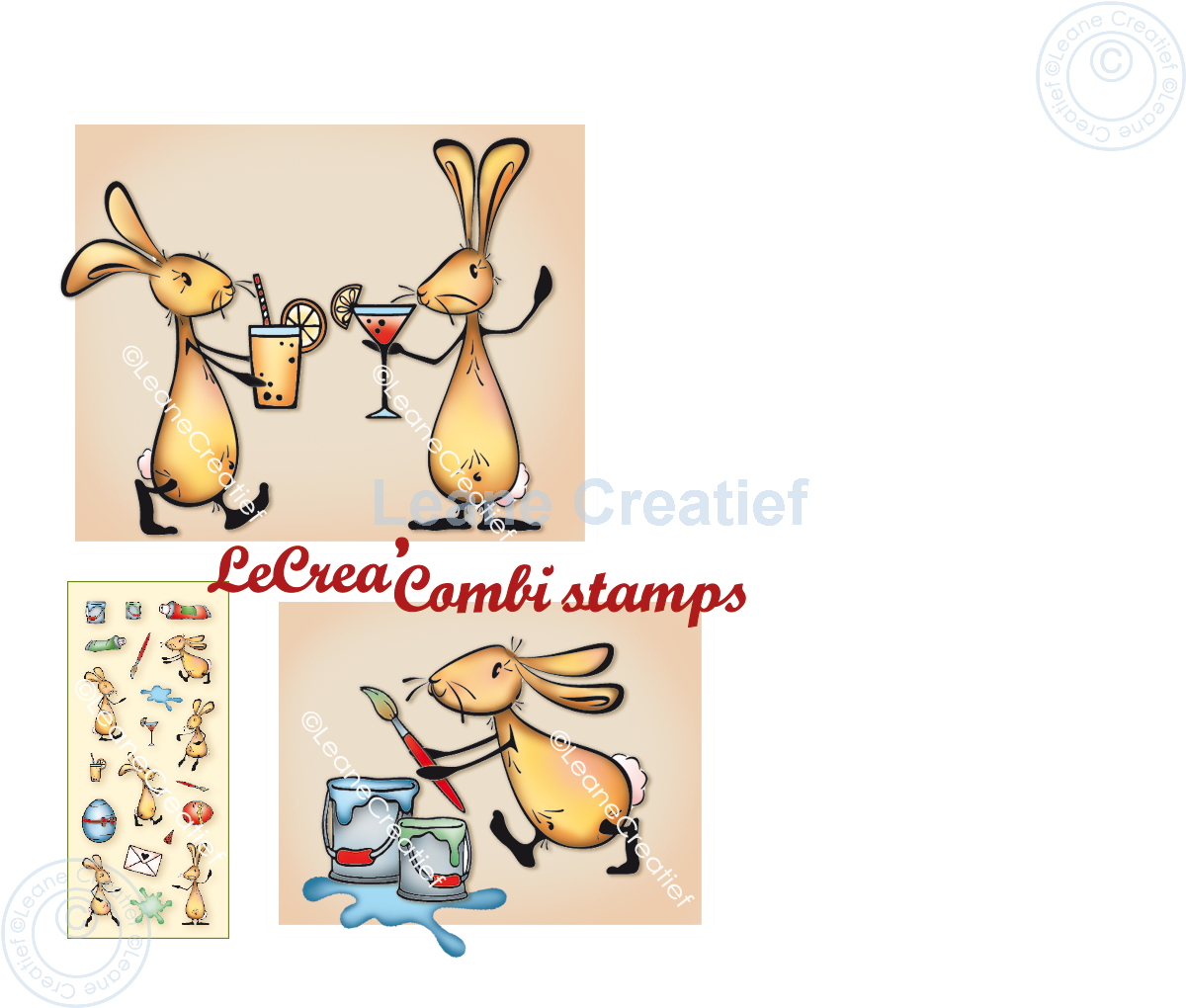 LeCreaDesign Combi Clear Stamp The World Of Bunnies