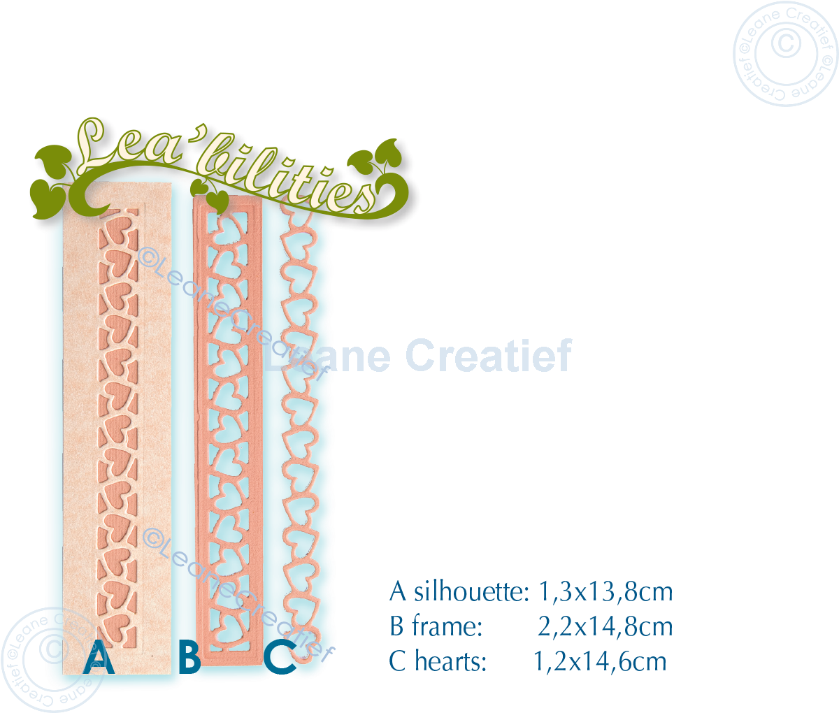 Lea’bilitie Borders Hearts Cutting Die