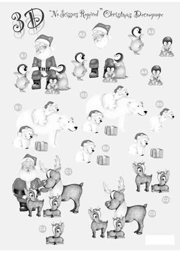 Craft UK Silver Christmas Decoupage Animals