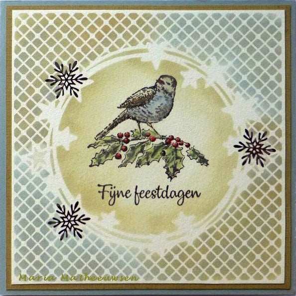 Christmas Time Clear Stamp Bird on Branch