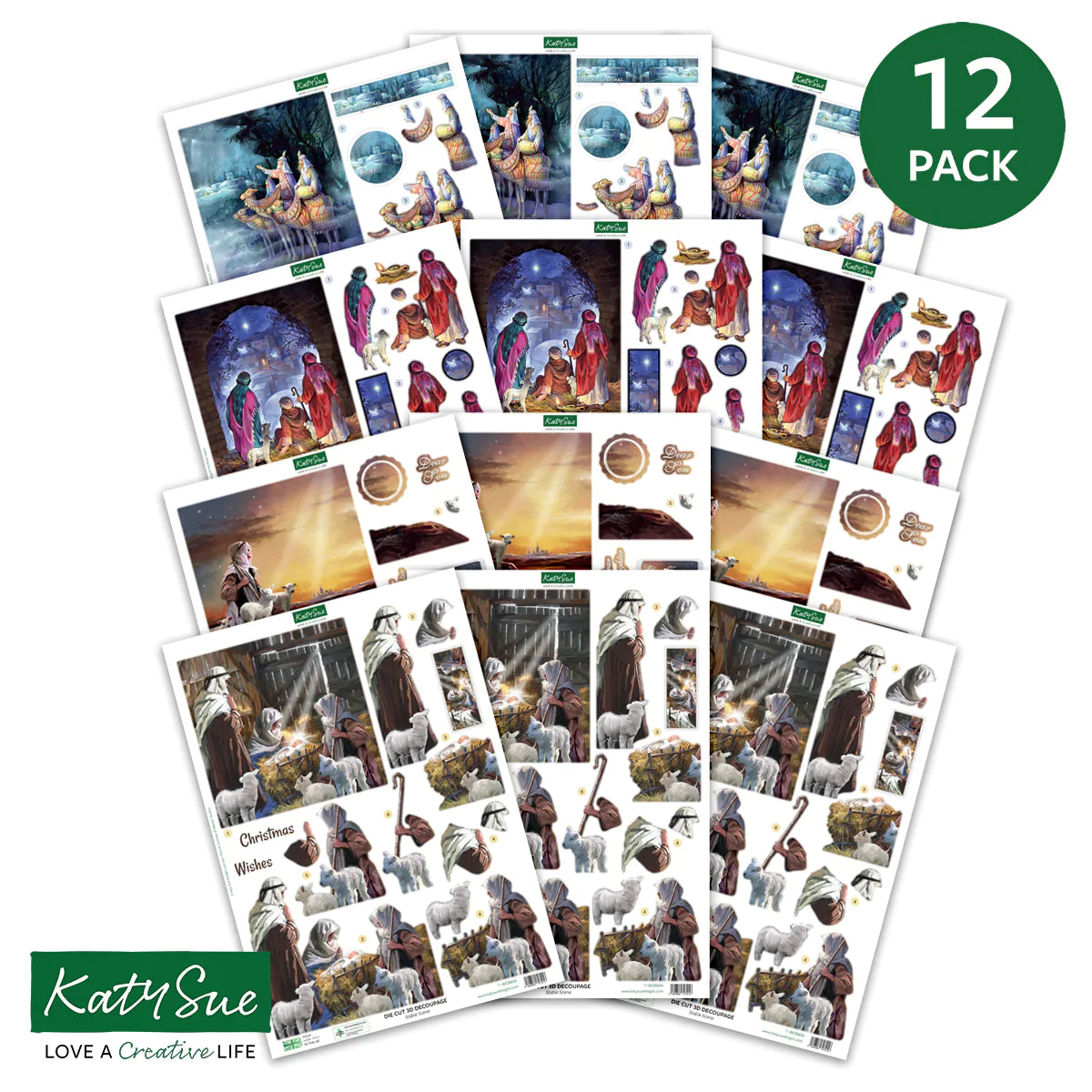 Die Cut Decoupage – Nativity (Pack Of 12)