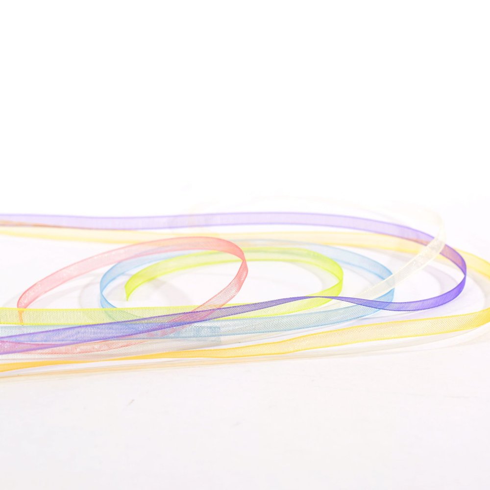 Vaessen Creative Organza Ribbon 6 Colours 3mmx2m Spring