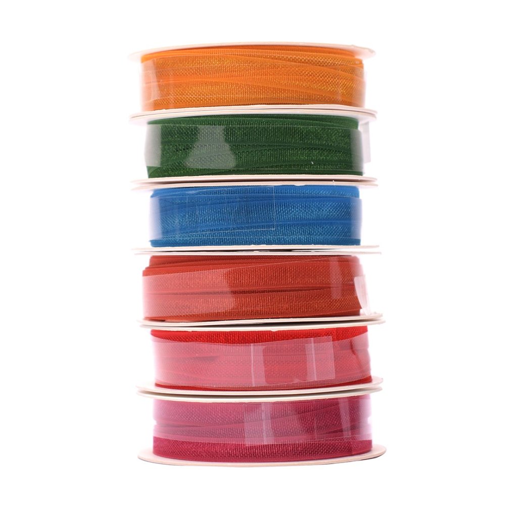 Vaessen Creative Organza Ribbon 6 Colours 3mmx2m Summer