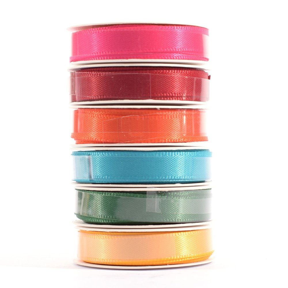 Vaessen Creative Satin Ribbon 6 Colours 6mmx2m Summer