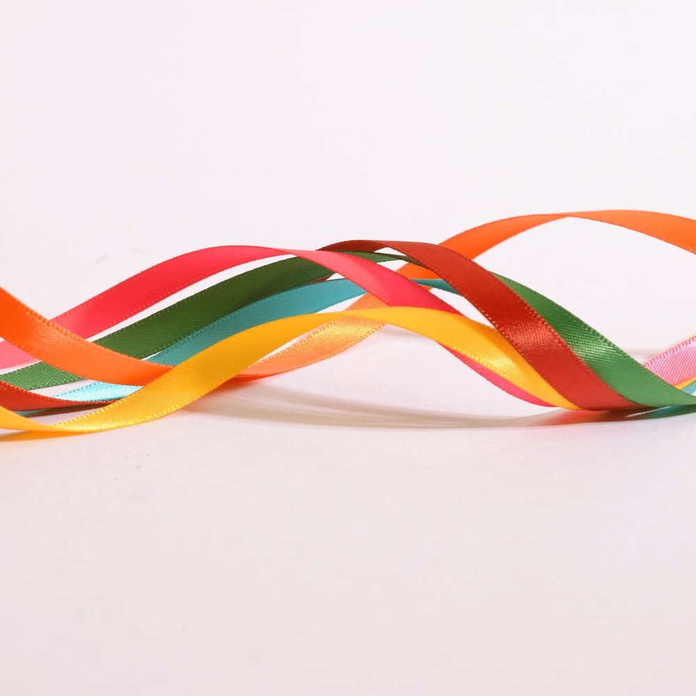 Vaessen Creative Satin Ribbon 6 Colours 6mmx2m Summer