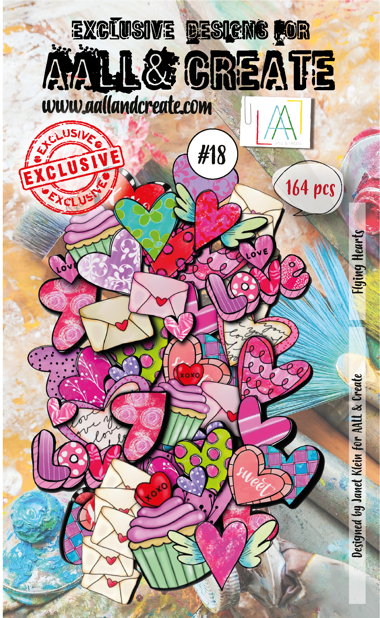 AALL and Create Ephemera Die-Cuts - 18 - Flying Hearts