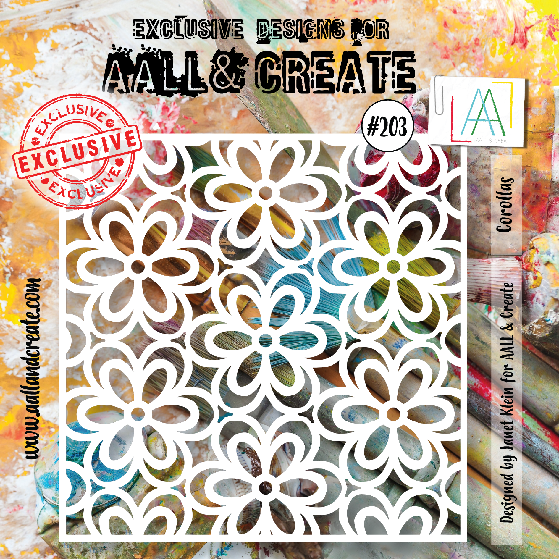 AALL and Create 6"x6" Stencil - 203 - Corollas