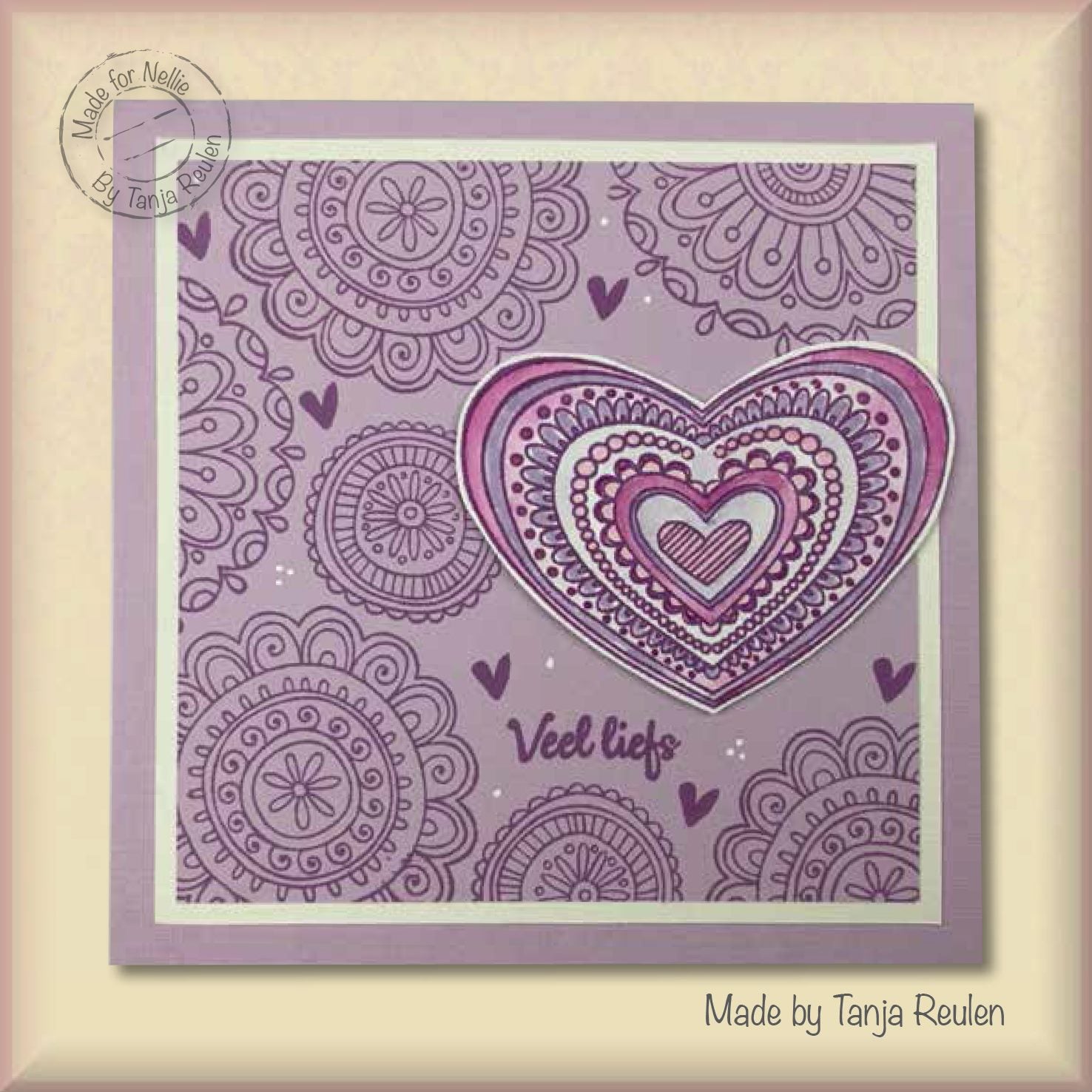 Nellie's Choice Clear Stamp Mandalas Paisley Heart