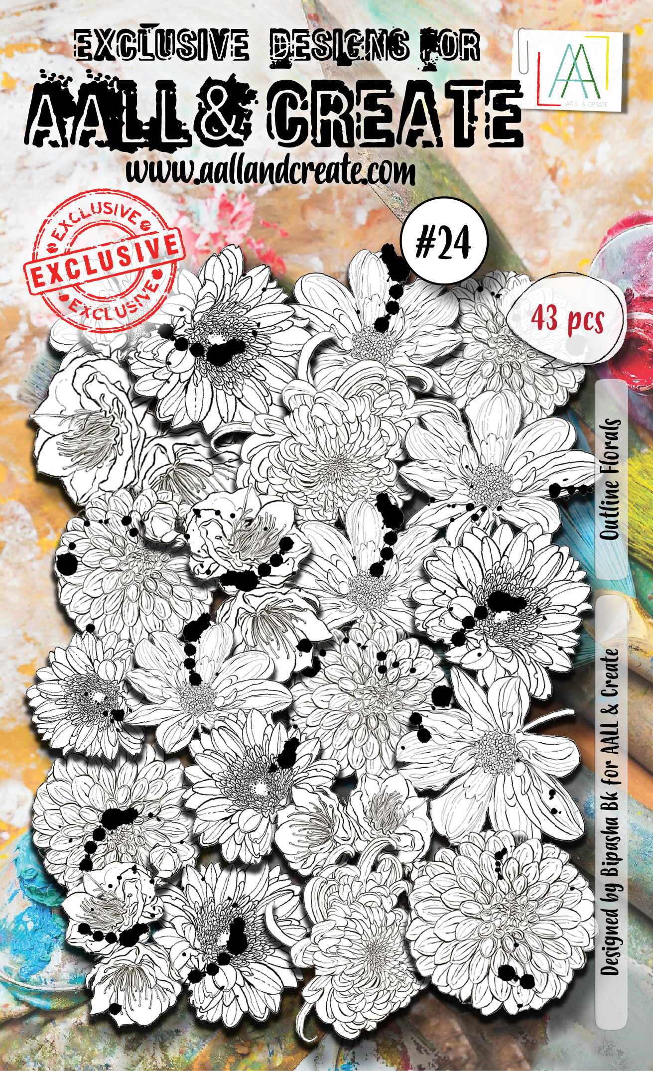 AALL and Create Ephemera Die-Cuts - 24 - Outline Florals