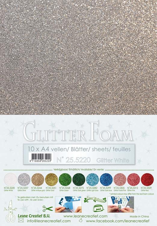 10 Glitter Foam Sheets A4