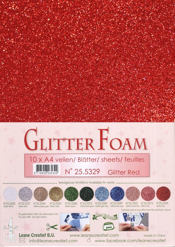 10 Glitter Foam Sheets A4
