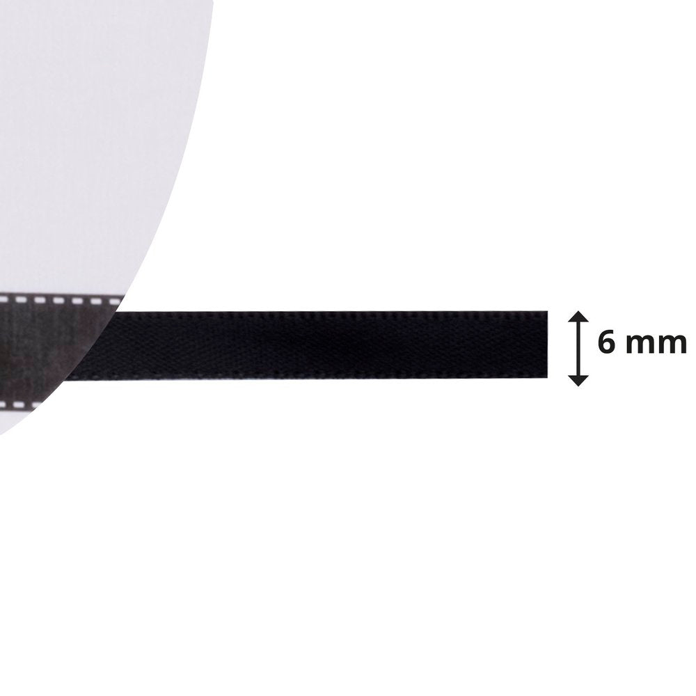 Vaessen Creative Satin Ribbon 6mmx10m Black