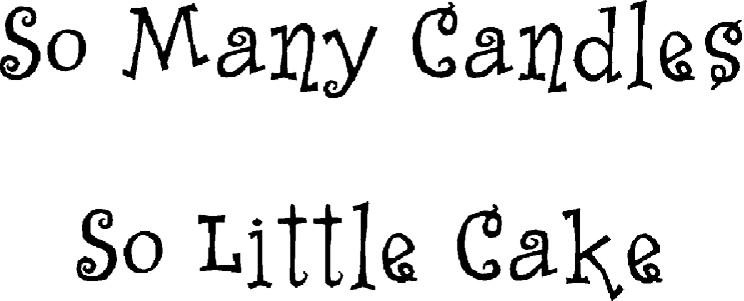 So Many Candles Rubber Cling Stamp