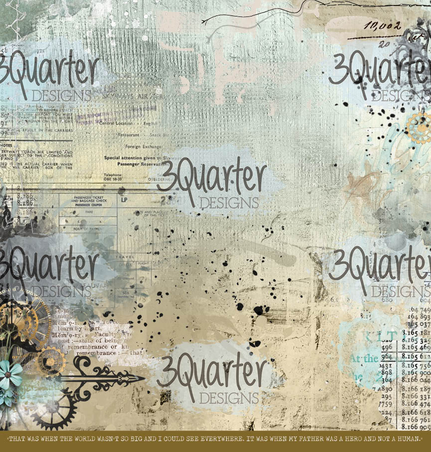 3Quarter Designs - 12" X 12" Paper Pack - Vintage Man