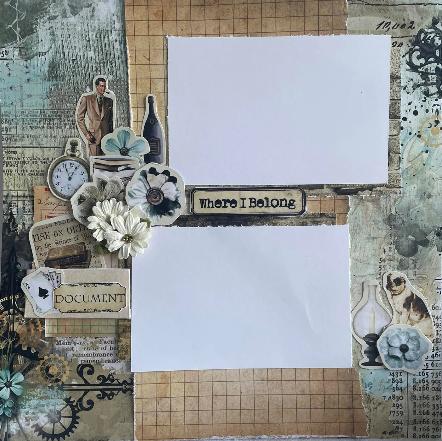 3Quarter Designs - 12" X 12" Paper Pack - Vintage Man