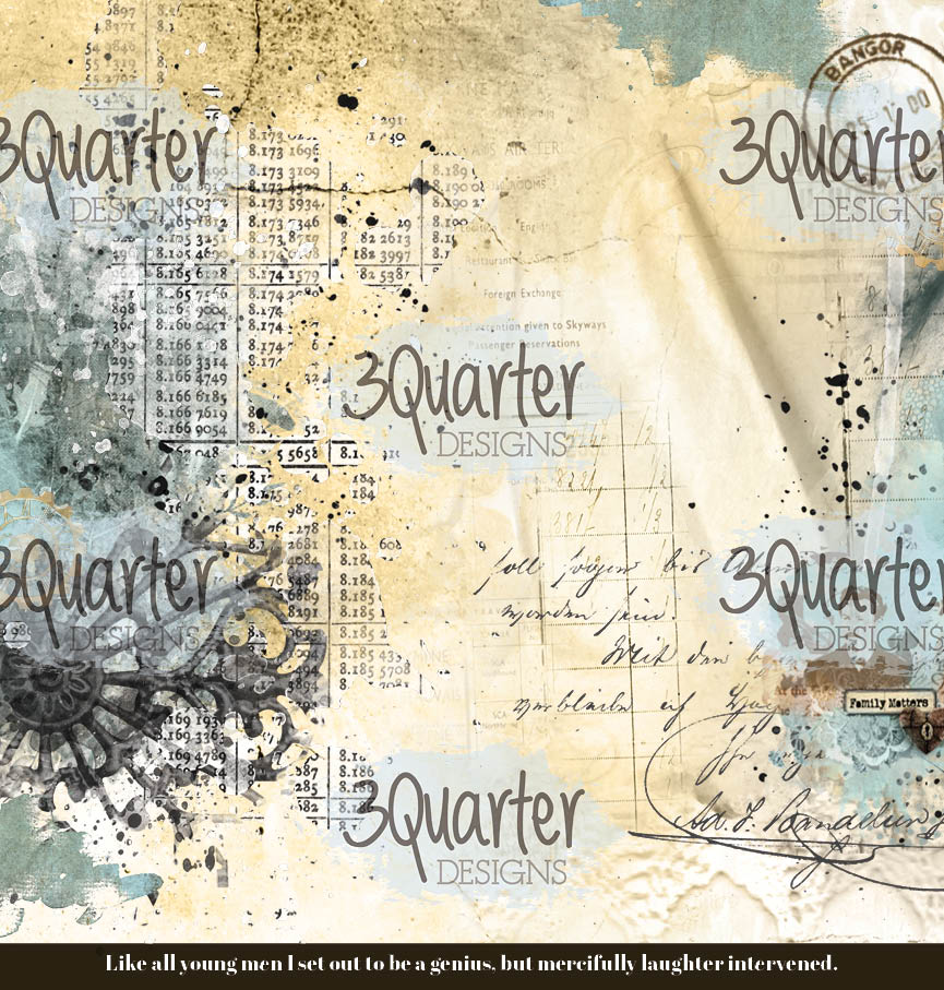 3Quarter Designs - 12" X 12" Paper Pack - Vintage Man