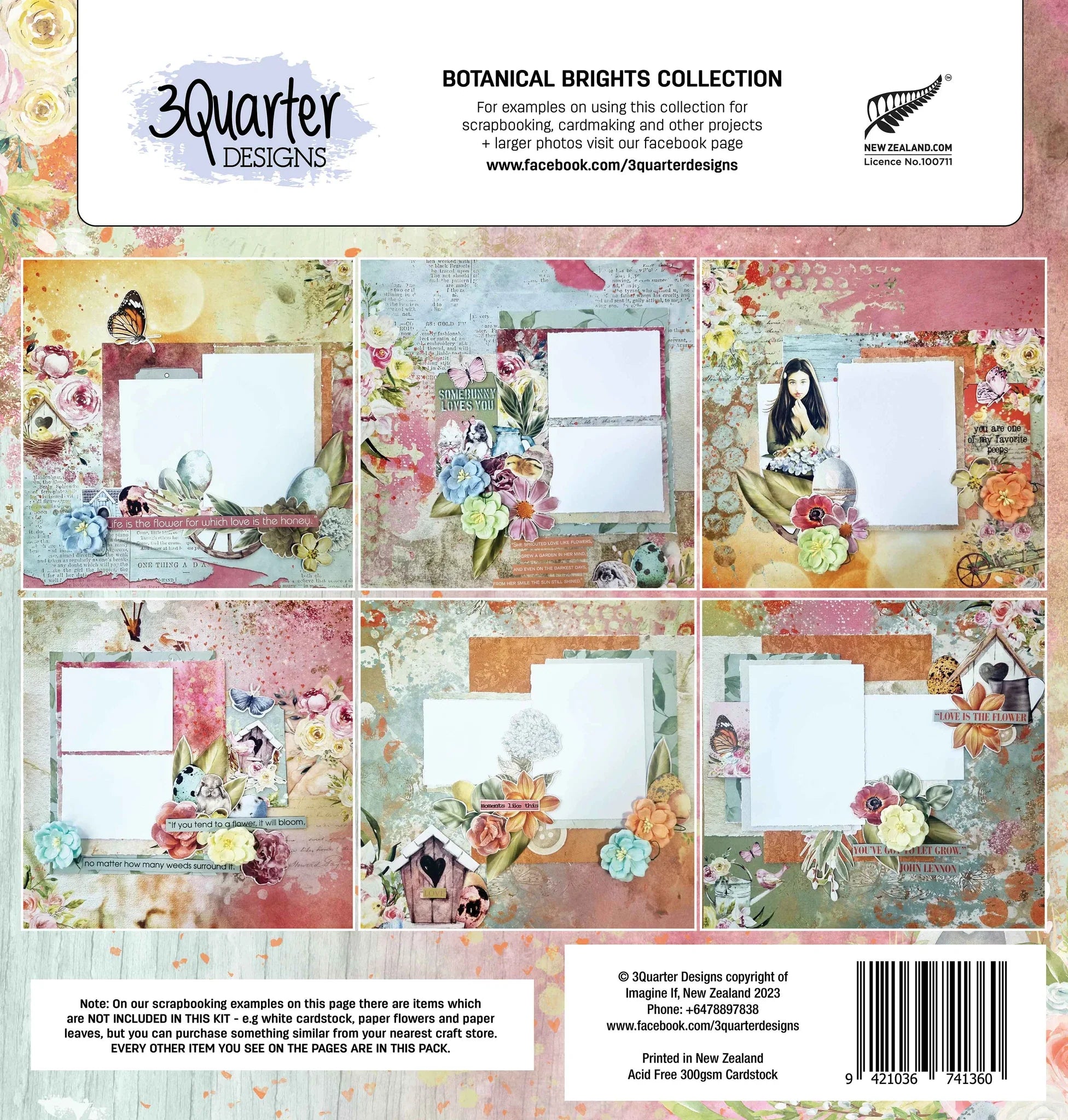 3Quarter Designs - Botanical Brights - Scrapbook Collection