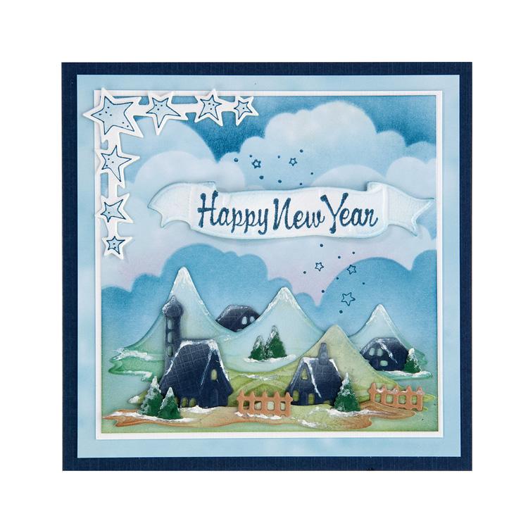 Lea'bilities Landscape houses, cut and embossing die.