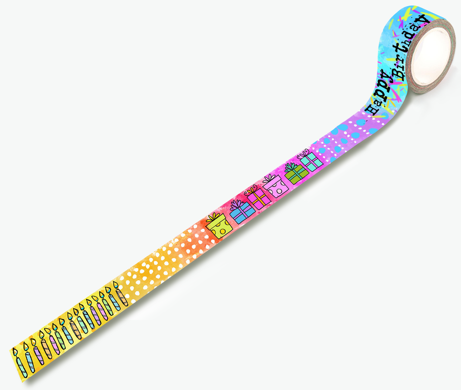 AALL and Create #55 - Washi Tape - Birthday Bumps