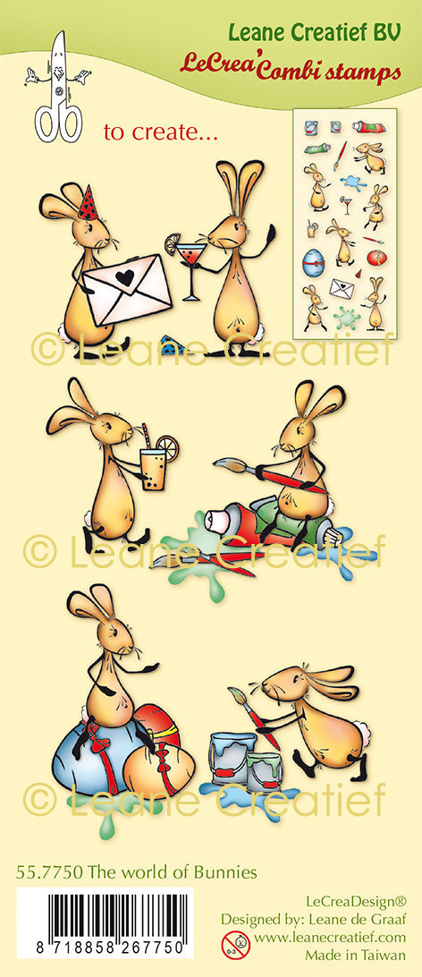 LeCreaDesign Combi Clear Stamp The World Of Bunnies