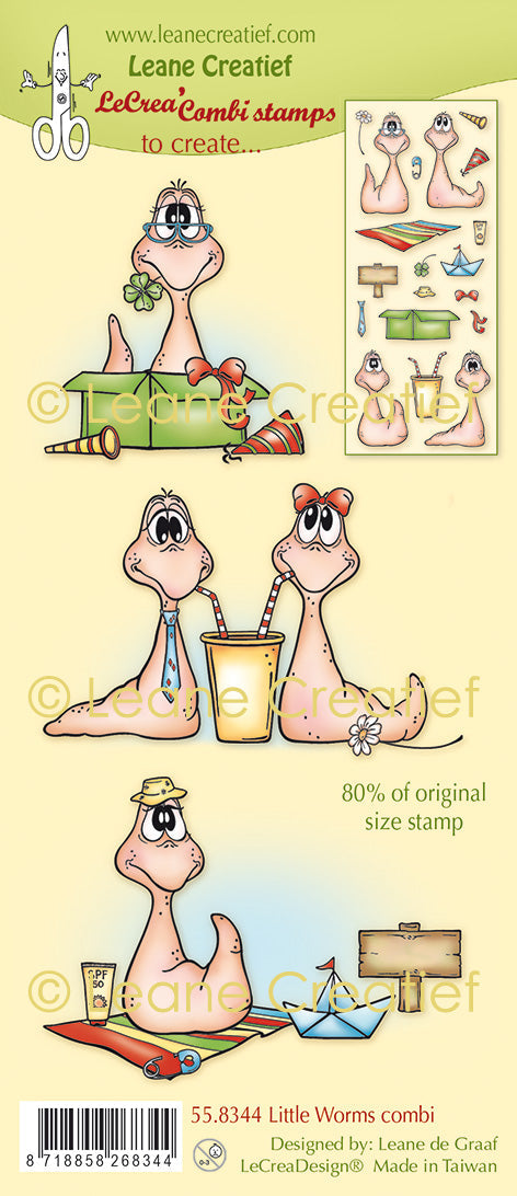 LeCreaDesign Combi Clear Stamp Little Worms