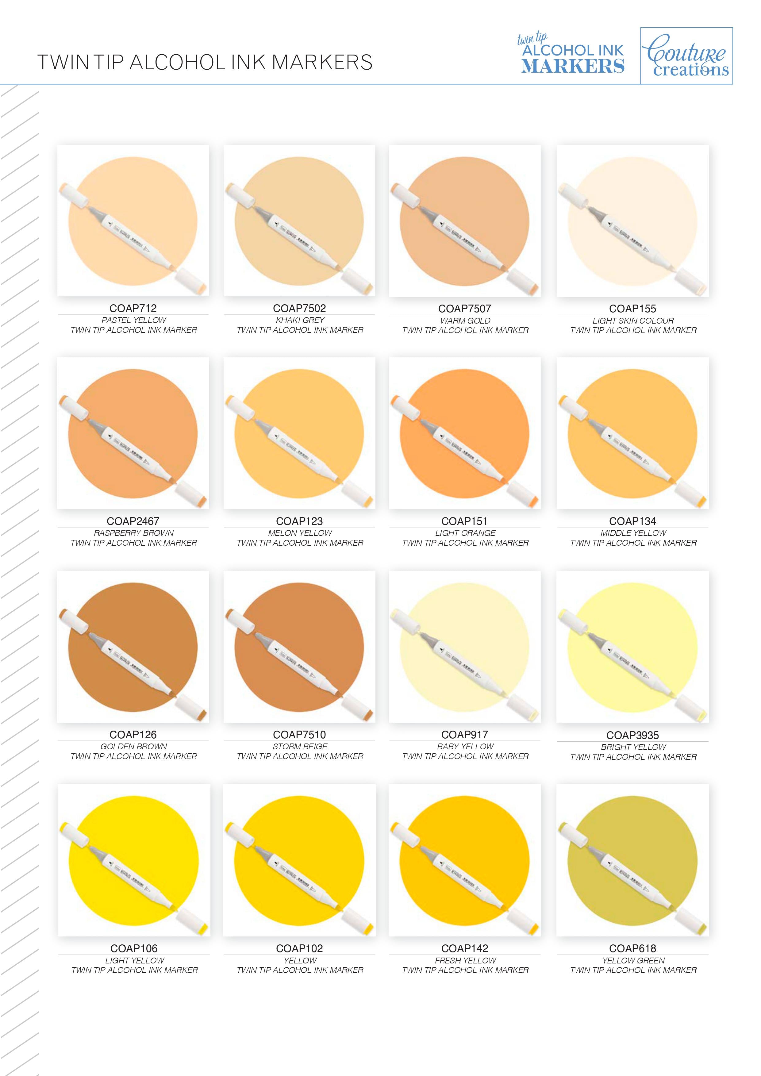 Twin Tip Alcohol Ink Marker - Reds & Oranges