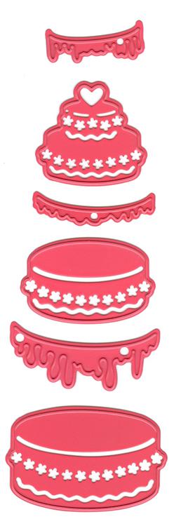 Joy! Crafts Cutting & Embossing Die - (6pcs) Cake-parts
