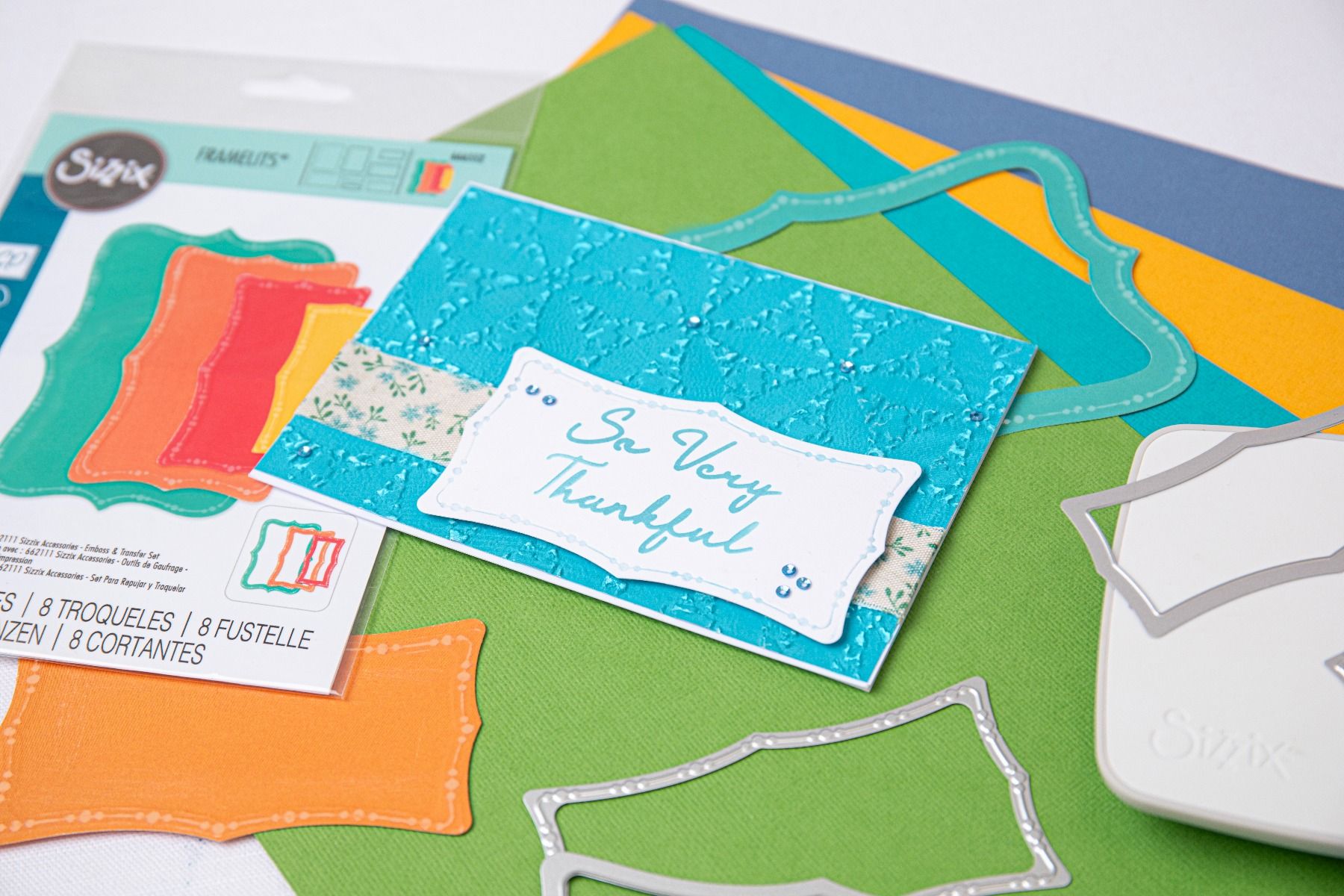 Sizzix Framelits Die Set 8PK Fanciful Framelits Doris Dotted Top Note by Stacey