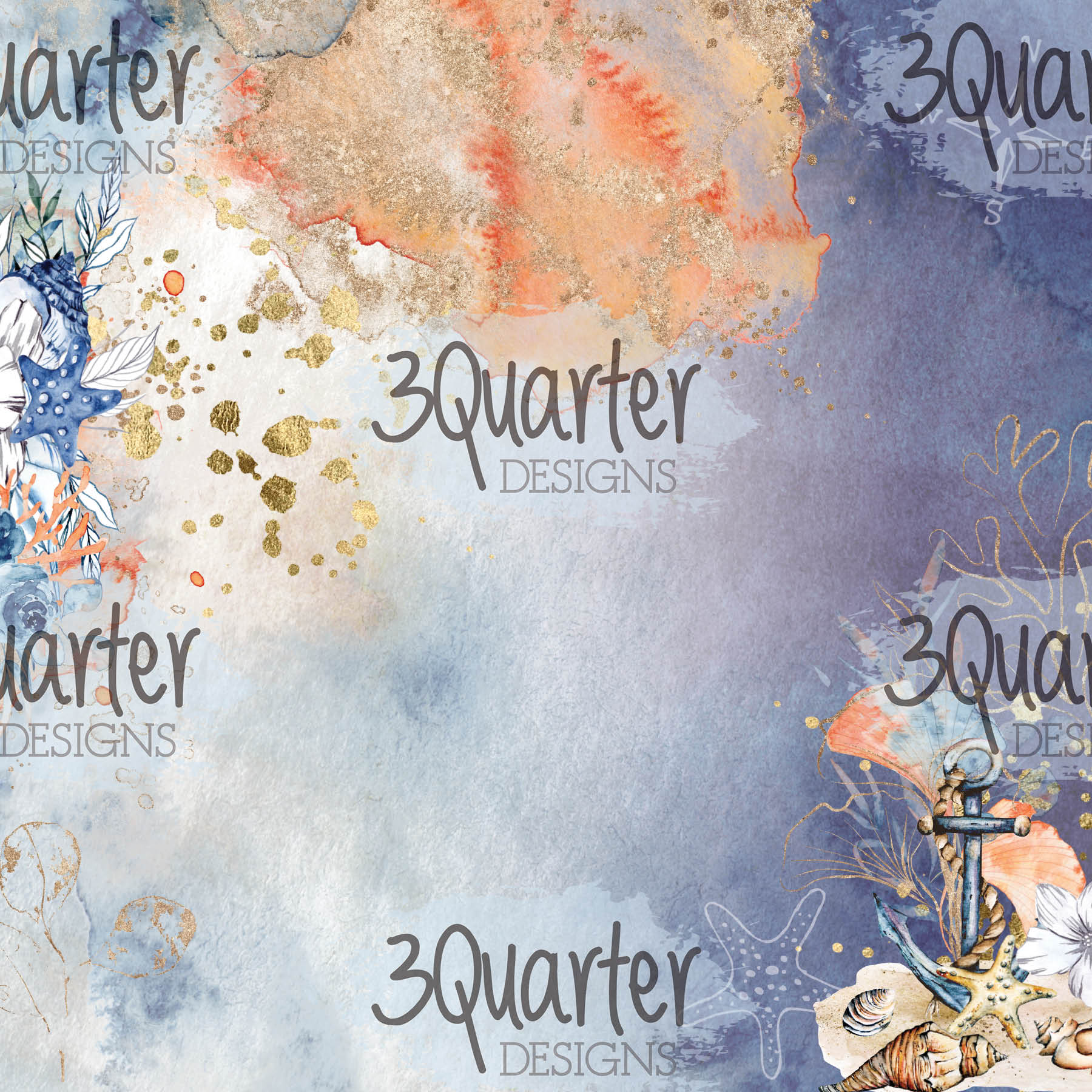 3Quarter Designs - Ocean Lovers - Paper Pad 6 x 6