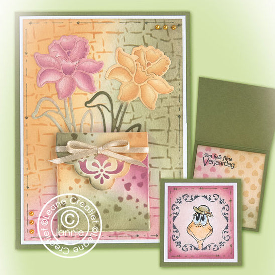 Lecreadesign Combi Clear Stamp Swirl Squares