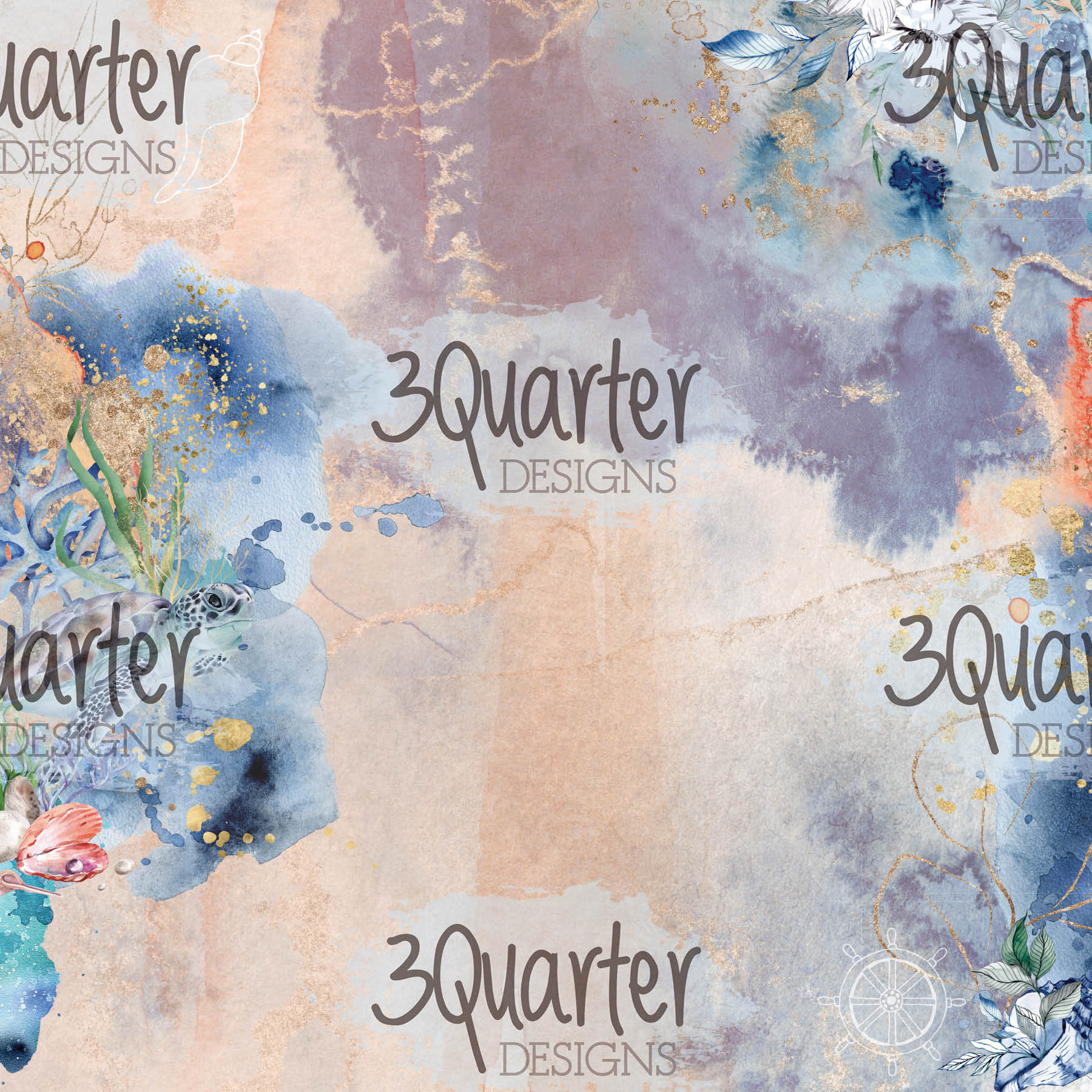3Quarter Designs - Ocean Lovers - Paper Pad 8 x 8