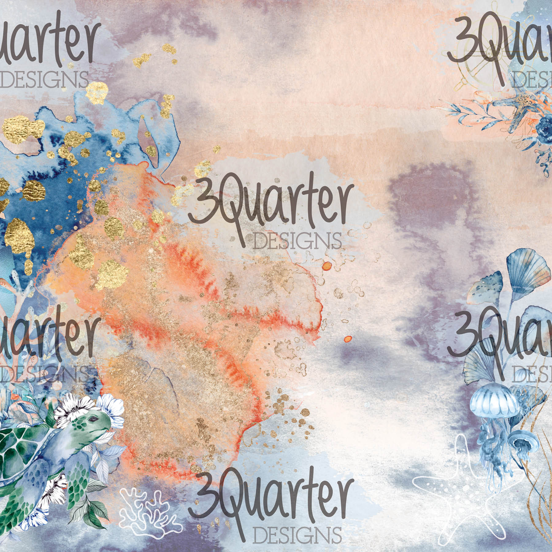 3Quarter Designs - Ocean Lovers - Paper Pad 8 x 8