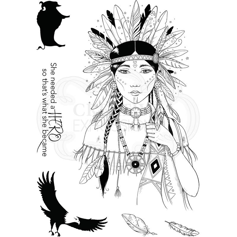 Spirit Warrior A5 Clear Stamp Set