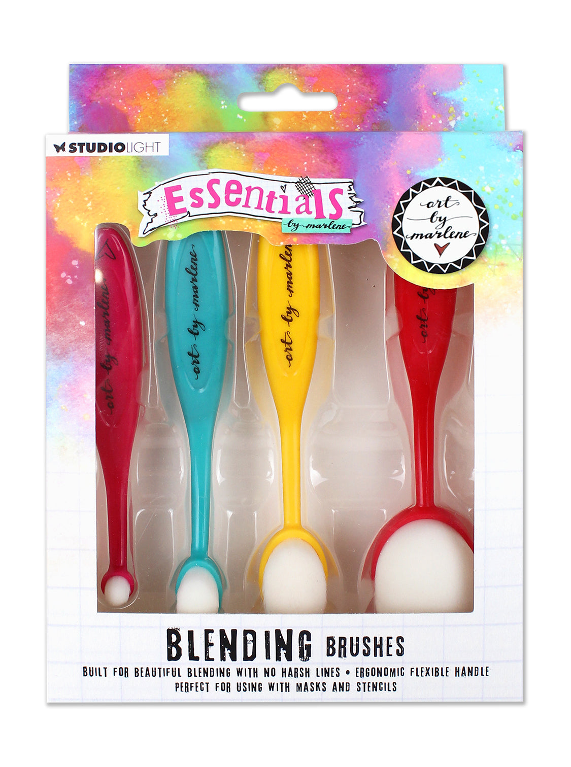 ABM Blending Brushes 10, 20, 30 And 40 mm Essentials 120x220x35mm 4 PC nr.13