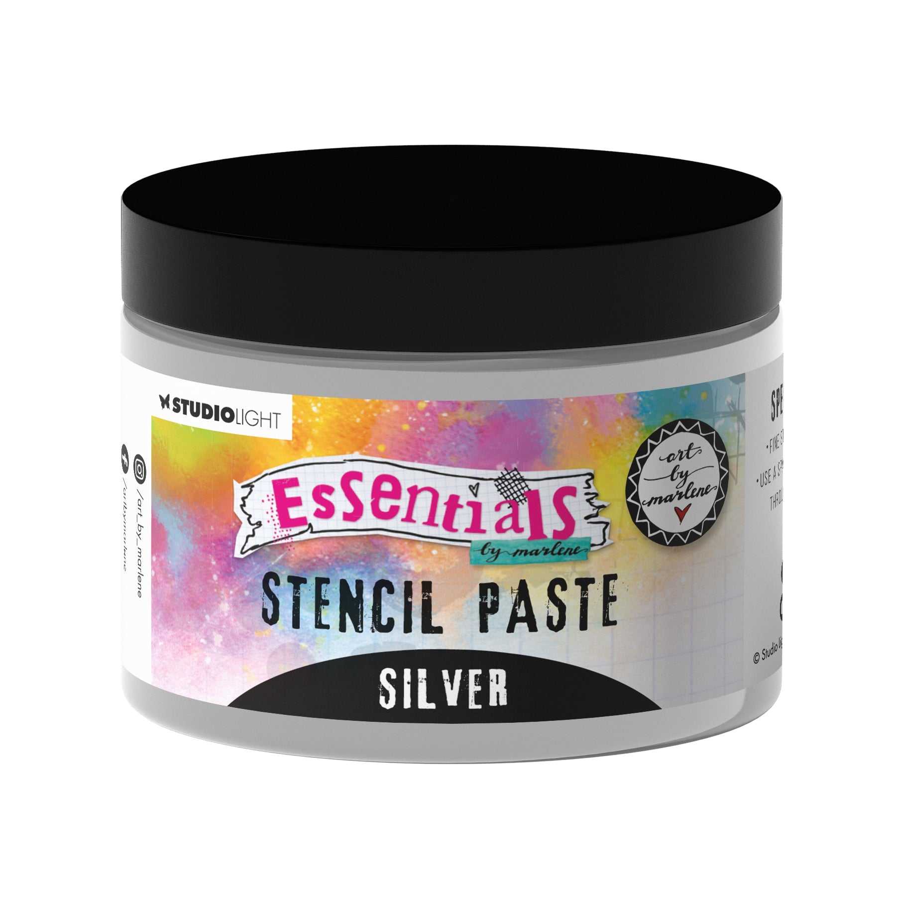 ABM Stencil Paste Silver Metallic Essentials 70x60x70mm 1 PC nr.04