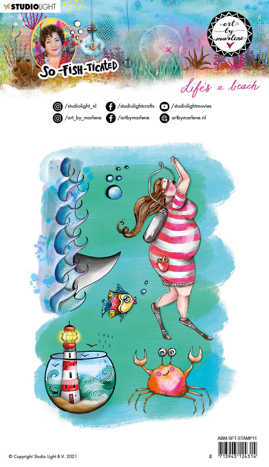 ABM Clear Stamp Life's a beach So-Fish-Ticated 148x210mm nr.11