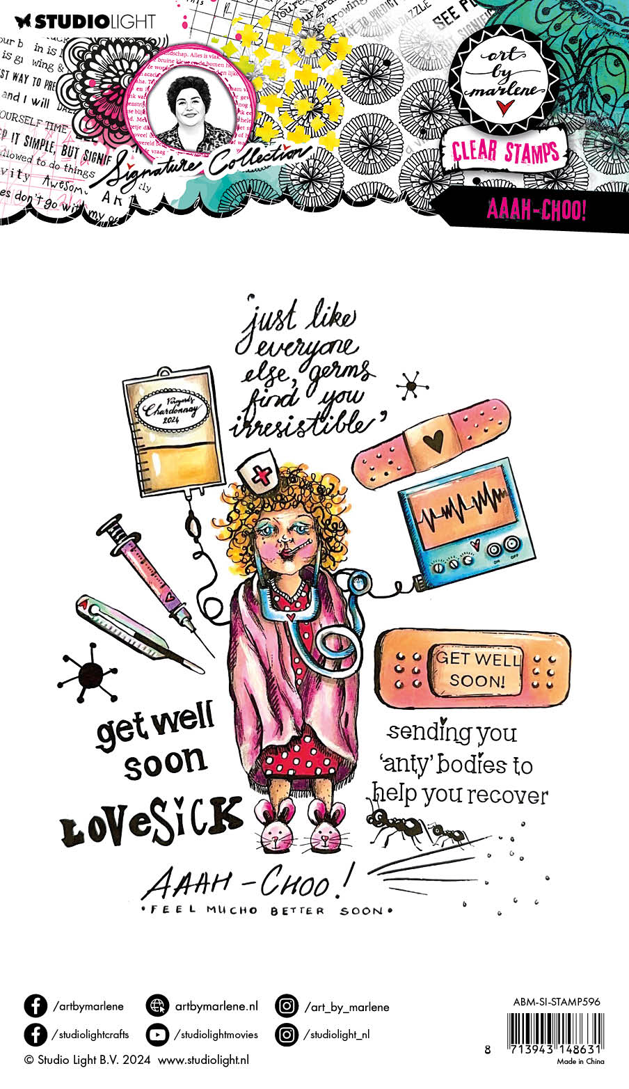 ABM Clear Stamp Aaah Choo! Signature Collection 148x210x3mm 17 PC nr.596