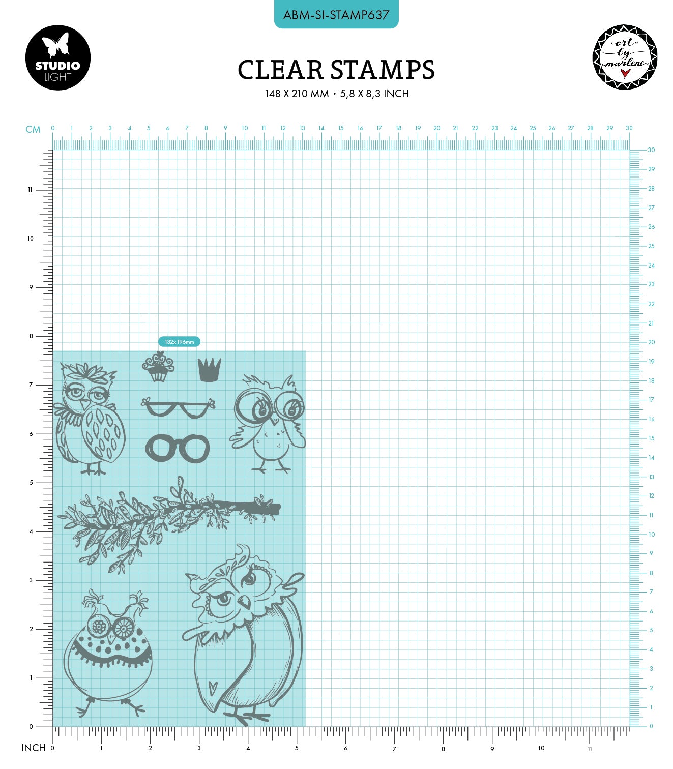 ABM Clear Stamp Owlicious Signature Collection 148x210x3mm 9 PC nr.637