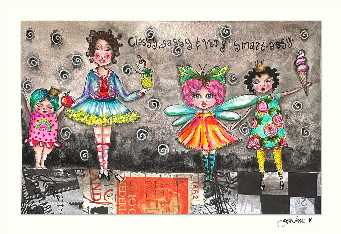 ABM Clear Stamp Fancy Girls Signature Collection 148x210x3mm 12 PC nr.638