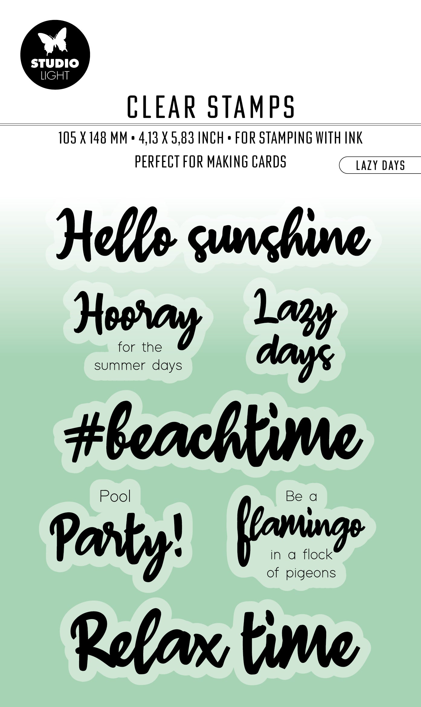 BL Clear Stamp Lazy Days By Laurens 131x90x3mm 7 PC nr.462
